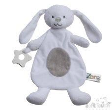 EBC62-W: White Eco Bunny Comforter Teether